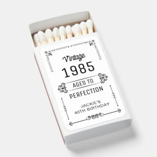 Personalized 20th 30th 40th 50th 60 Birthday Party Matchboxes