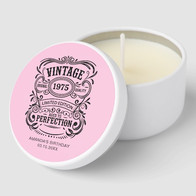 Personalized 20th 30th 40th 50th 60th 70 Birthday Mini Candle Favors (Corner)