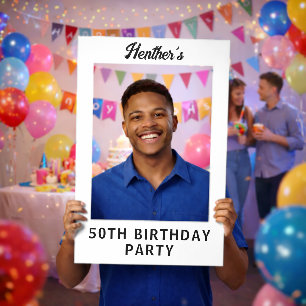 Personalized 20th 30th 40th 50th 60th 70 Birthday Selfie Frame