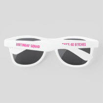 Personalized 20th 30th 40th 50th Birthday Squad Sunglasses