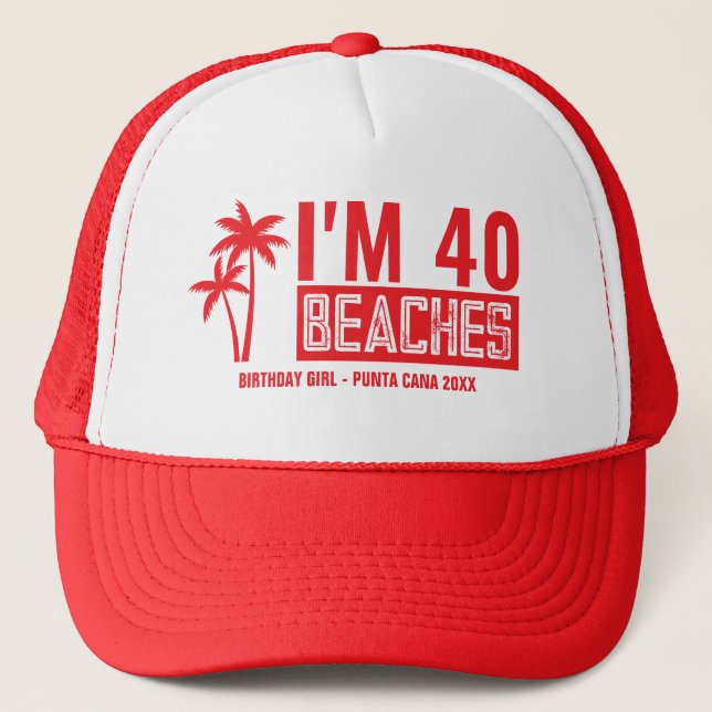 Personalized 20th 30th 40th 50th Birthday Squad Trucker Hat (Front)