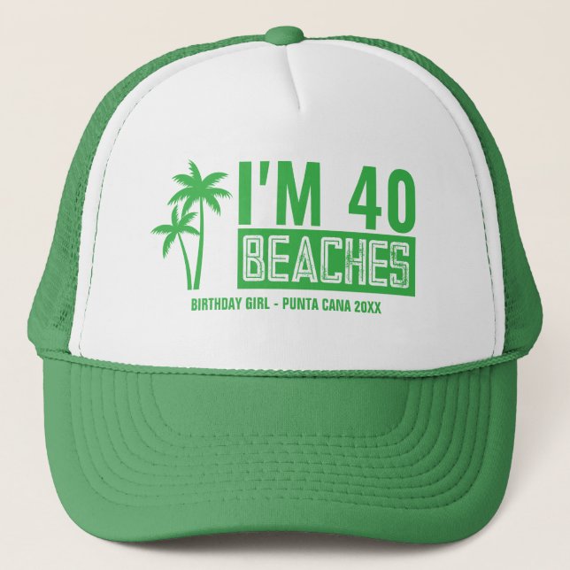 Personalized 20th 30th 40th 50th Birthday Squad Trucker Hat (Front)