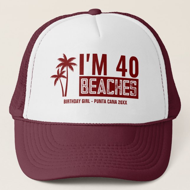 Personalized 20th 30th 40th 50th Birthday Squad Trucker Hat (Front)