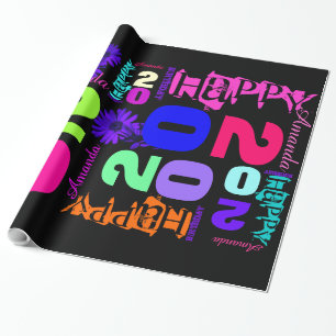 Personalized 20th Birthday POP Wrapping paper