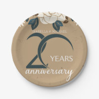 Personalized 20th Wedding Anniversary Rustic