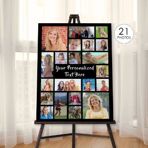 Personalized 21 Photo Collage Celebration Display Foam Board