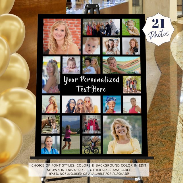 Personalized 21 Photo Collage Celebration Display Foam Board (Creator Uploaded)
