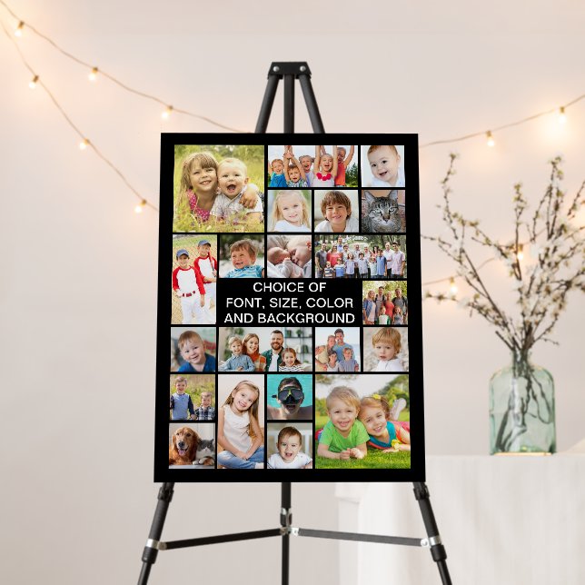 Personalized 21 Photo Collage Celebration Display Foam Board (In Situ (Stand))