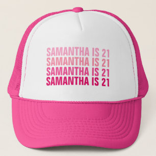 Personalized 21st 30th 40th 50th 60th 70 Birthday Trucker Hat