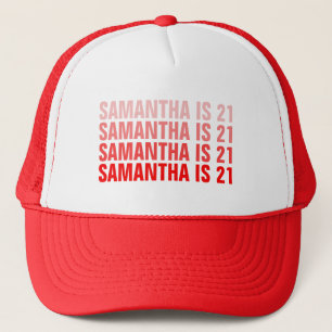 Personalized 21st 30th 40th 50th 60th 70 Birthday Trucker Hat