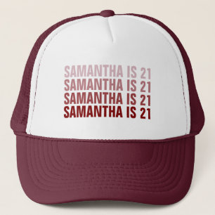 Personalized 21st 30th 40th 50th 60th 70 Birthday Trucker Hat