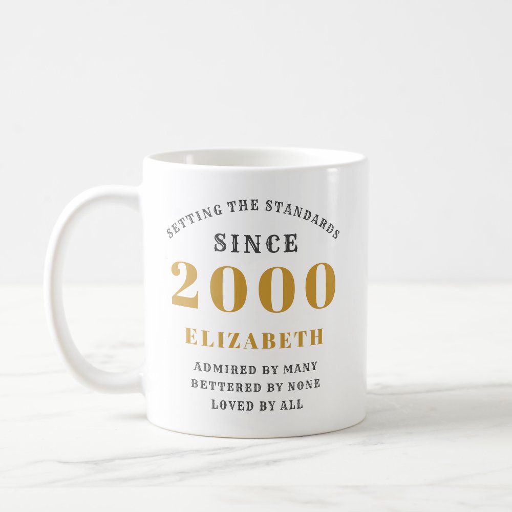 Discover Personalized 21st Birthday 2000 Elegant Add Name Coffee Mug