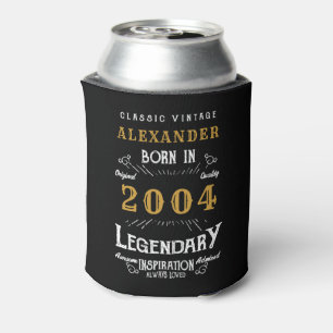Personalized 21st Birthday Add Name Year Legendary Can Cooler