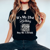 Personalized 21st Birthday Buy Me A Drink QR Code