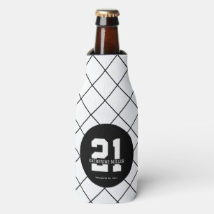 Personalized 21st Birthday Modern and Elegant   Bottle Cooler