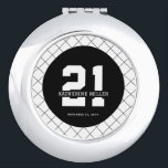 Personalized 21st Birthday Modern and Elegant   Compact Mirror<br><div class="desc">Personalized 21st Birthday Modern and Elegant Gifts</div>