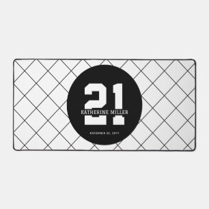 Personalized 21st Birthday Modern and Elegant   Desk Mat