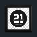 Personalized 21st Birthday Modern and Elegant   Gift Box<br><div class="desc">Personalized 21st Birthday Modern and Elegant Gifts</div>