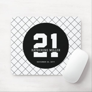 Personalized 21st Birthday Modern and Elegant   Mouse Pad