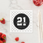 Personalized 21st Birthday Modern and Elegant   Napkins<br><div class="desc">Personalized 21st Birthday Modern and Elegant Gifts</div>