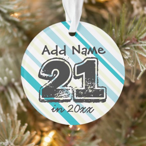 Personalized 21st Birthday Ornament