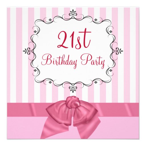 Personalized 21st Birthday Party Invitations 5.25