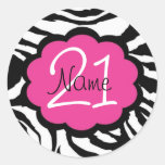 Personalized 21st Birthday Sticker at Zazzle