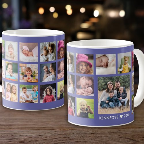 Personalized 22 Photo Collage Family Name  
