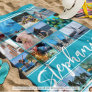 Personalized 24 Photo Collage Custom Color Beach Towel