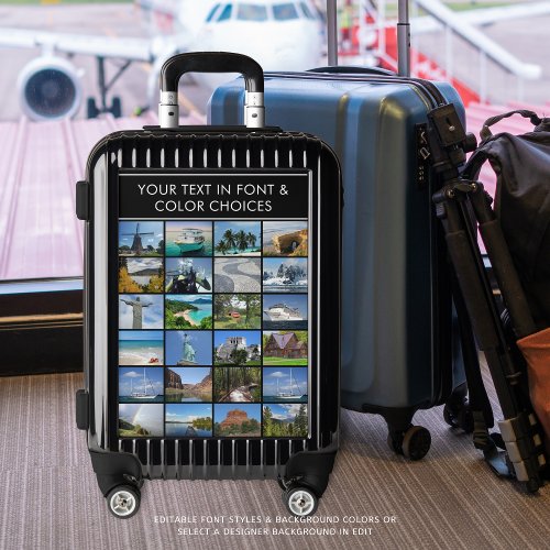 Personalized 24 Photo Collage Custom Luggage