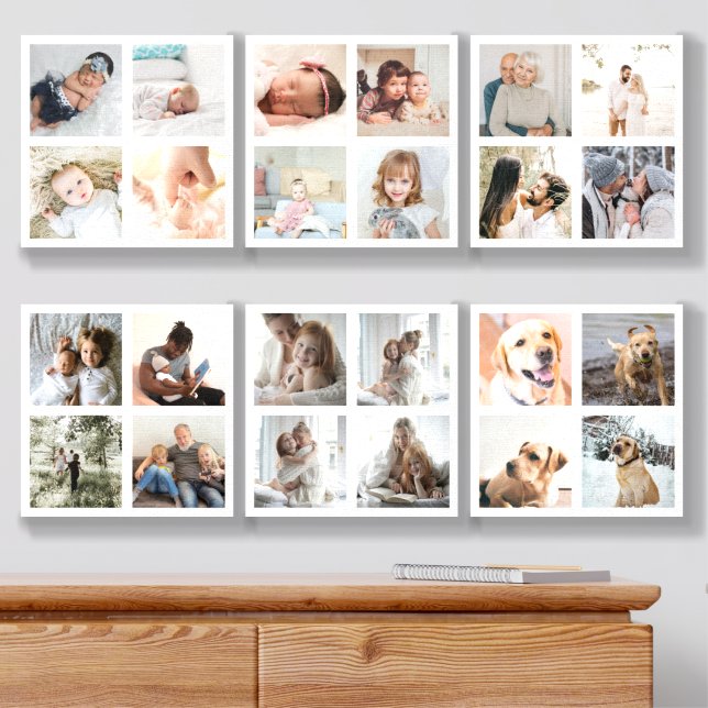 Personalized 24 Photo Collage Foam Core Photo Tile (Dresser)