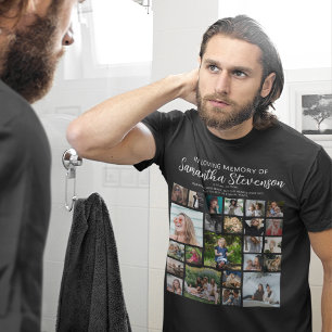 Personalized 24 Photo Collage Memorial T-Shirt