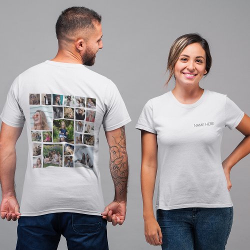 Personalized 24 Photo Collage T_Shirt