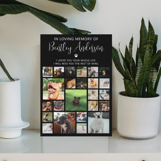 Personalized 24 Photo Pet Memorial  Plaque (Creator Uploaded)