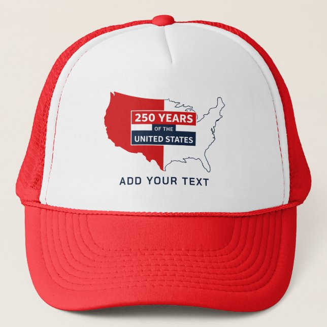 Personalized 250 of the United Staes Map Hat (Front)
