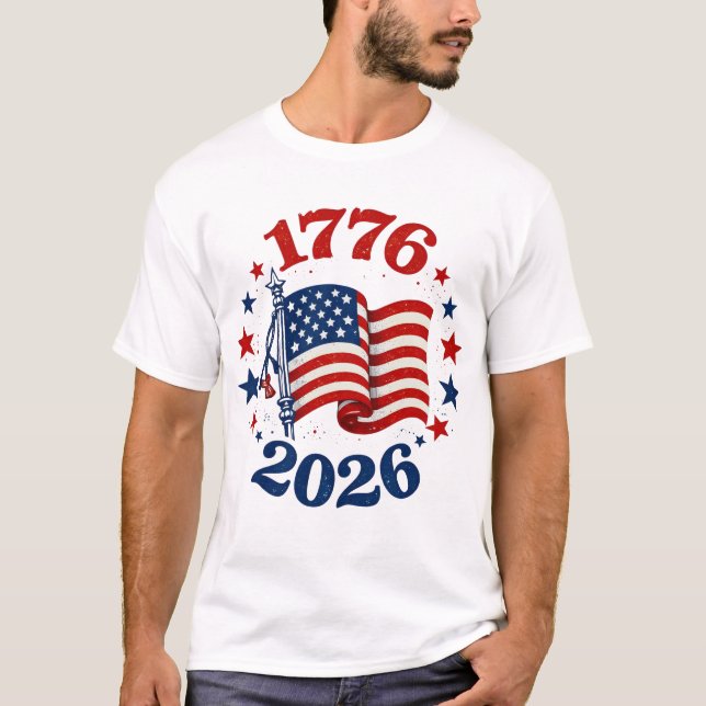 Personalized 250 Years of American Independence  T-Shirt (Front)