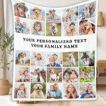 Personalized 25 Photos Collage Modern Family Fleece Blanket<br><div class="desc">Cozy Memories Photo Collage Blanket Wrap yourself in warmth and cherished memories with our Cozy Memories Photo Collage Blanket. This beautifully crafted blanket is designed to showcase 25 of your favorite photos, making it the perfect personalized keepsake for any occasion. Key Features Modern and Simple Design: Our blanket features a...</div>