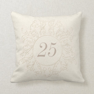 Personalized 25th Anniversary Gifts or "ANY YEAR" Throw Pillow