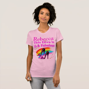 PERSONALIZED 25TH BIRTHDAY PINK SHOE QUEEN T SHIRT