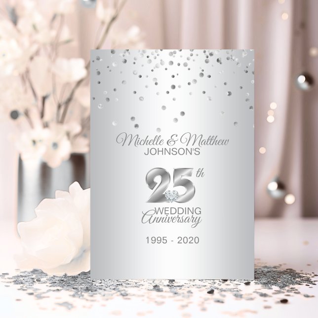Personalized 25th Silver Wedding Anniversary Invitation (Personalized 25th Silver Wedding Anniversary Invitation)