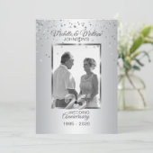 Personalized 25th Silver Wedding Anniversary PHOTO Invitation (Standing Front)