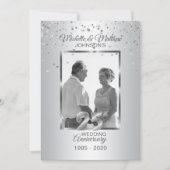 Personalized 25th Silver Wedding Anniversary PHOTO Invitation (Front)