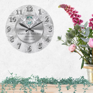 Clock Lamp Marriage Gifts for Couple Clock With Roses 