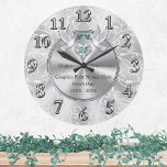 Personalized 25th Wedding Anniversary Gifts Large Clock at Zazzle