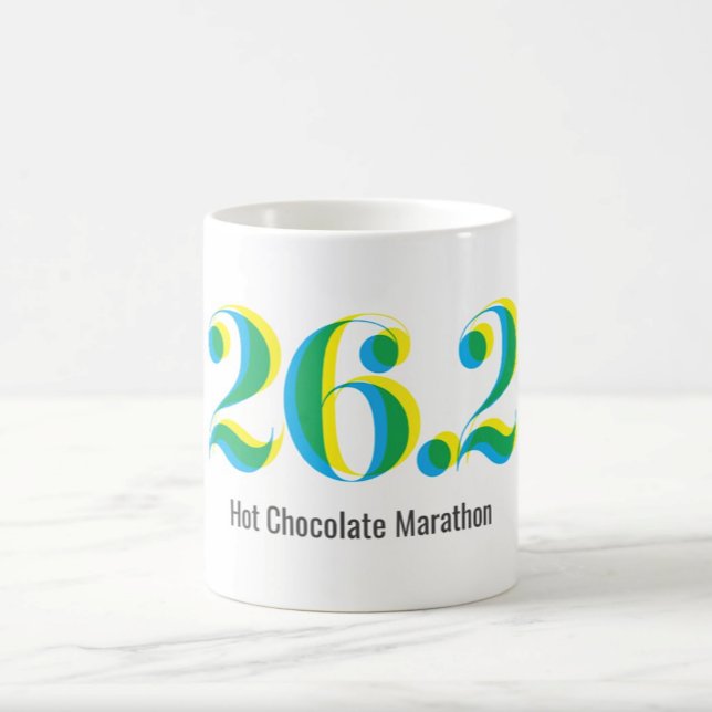 Personalized 26.2 Marathon Running Bold Text Coffee Mug (Creator Uploaded)
