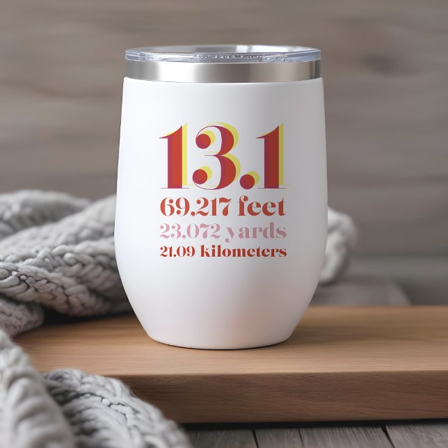 Personalized 26.2 Marathon Running Distance Red Thermal Wine Tumbler (Creator Uploaded)