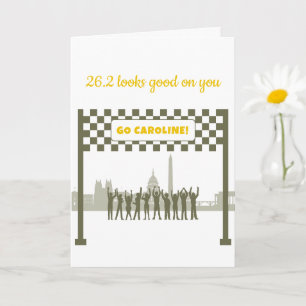 Personalized 26.2 Marine Washington DC Marathon Card