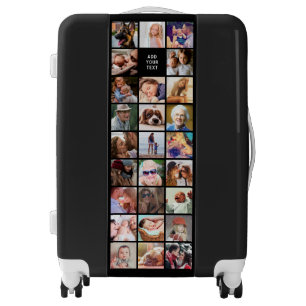 Personalized 26 Photo Collage Luggage