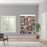 Personalized 28 Family Photo Collage Gold Monogram Blackout Curtains<br><div class="desc">Create your own custom, personalized, beautiful elegant faux gold typography script, monogrammed, red hearts, machine washable, room home wall decor, twenty eight photos collage space-elevating curtain, available in both sheer and blackout fabrics. To customize, simply type in the family name and established year, and add 28 of your favorite family...</div>