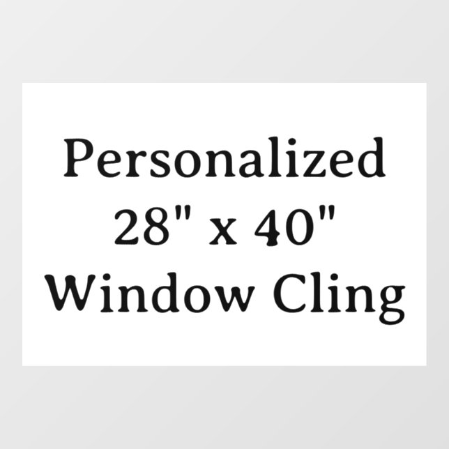 Personalized 28" x 40" Window Cling (Sheet)